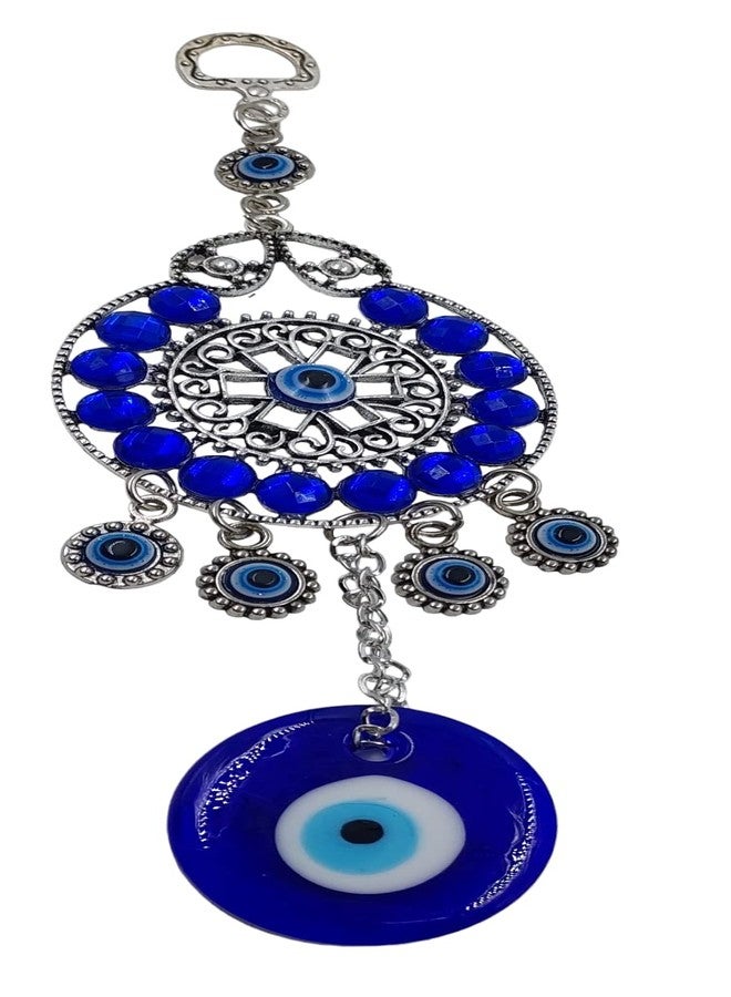 ARTISKRITI Evil Eye Hanging for Home Entrance Door Decoration, Nazar Battu for Home Protection Protection (Round Moon) - Image 3
